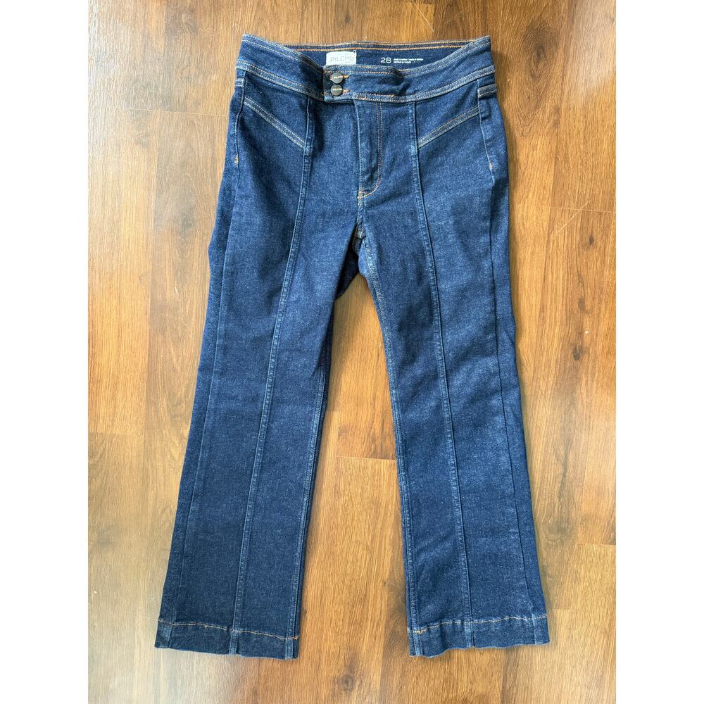 Pilcro Dark Indigo Wide-Leg Jeans